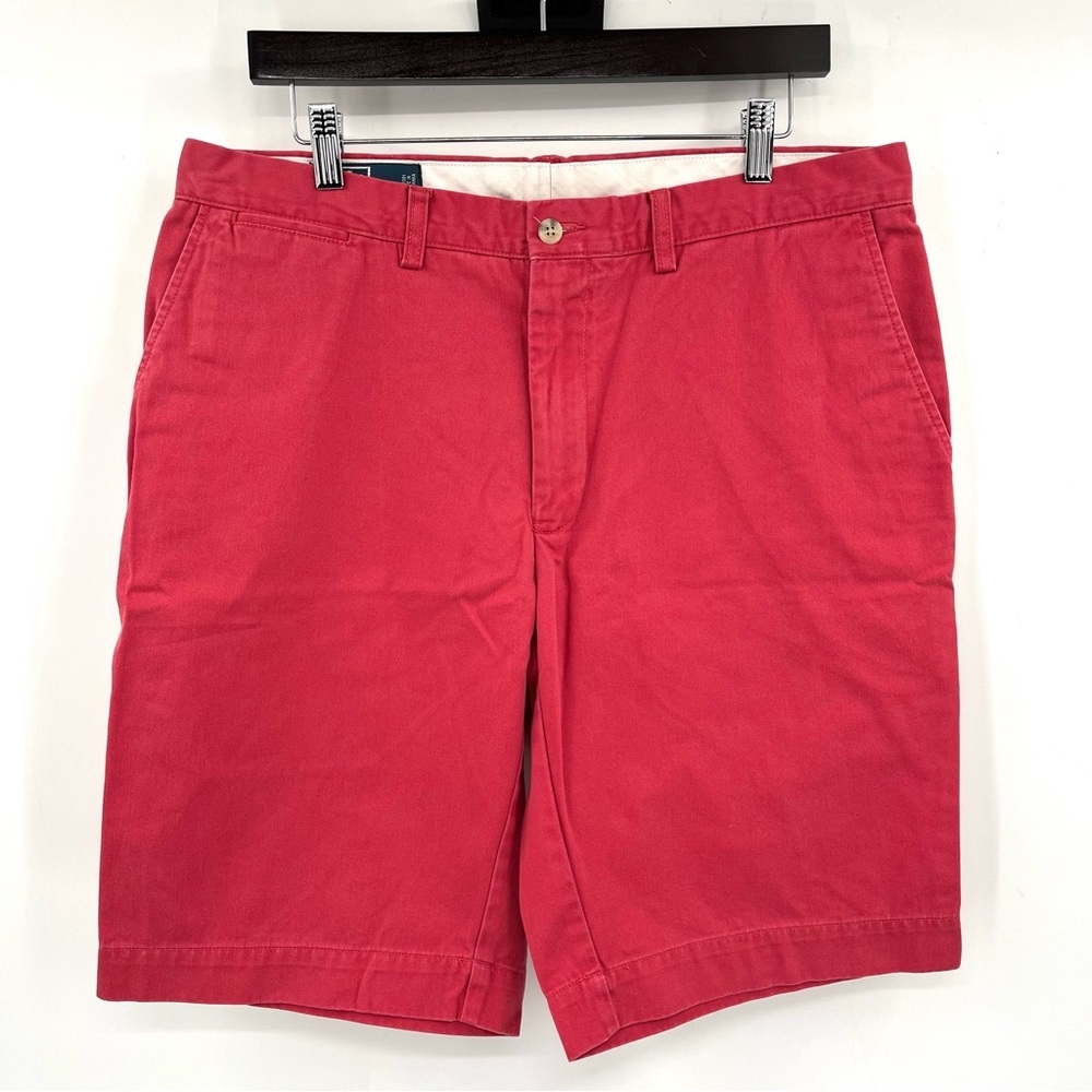 POLO RALPH LAUREN Chino Shorts Red Pink 35 Cotton Preppy Classic Summer Men PRL